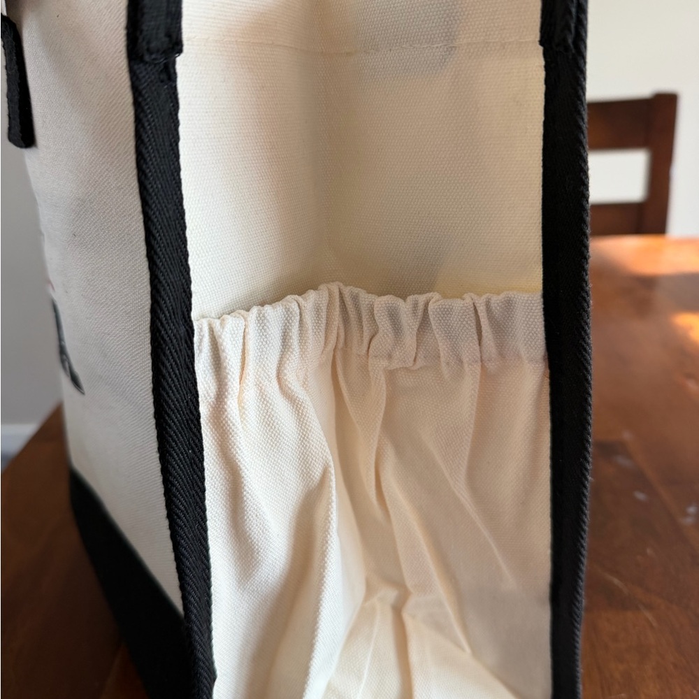 Canvas Tote Bag with Cowboy Graphic - Black & Cream - Picture 2 of 3